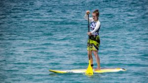 woman on Paddle board