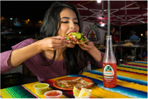 a woman eating before bedtime