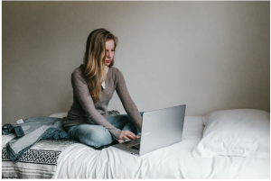 working in bed